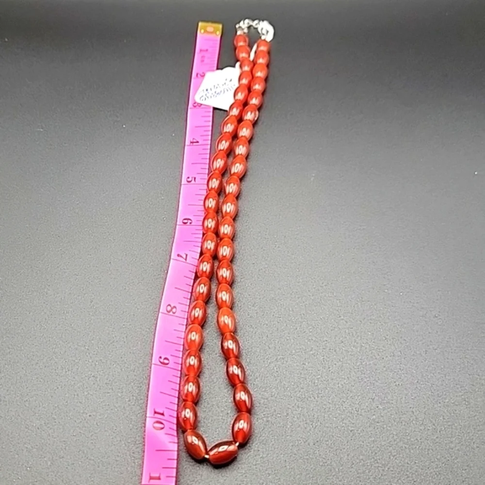 242.00 Cts Red Onyx Oblong Beaded Natural Gemstone 20